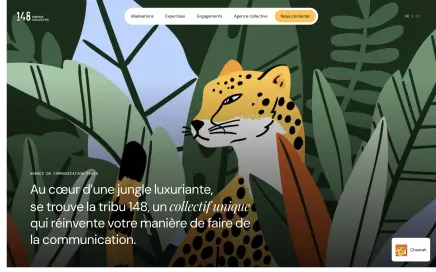 Site de l'agence 148, agence digitale nantaise, animations GSAP, Alpine.js et Lenis, r&eacute;alisation Emmanuel Lechat