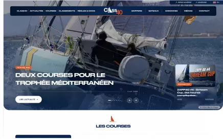 class40.com, site officiel de la Class40, course au large en monocoques de 40 pieds, r&eacute;alisation Emmanuel Lechat