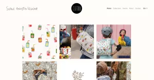 Webdesign Intégration front-end Réaliser le portfolio de la designer textile et illustratrice free lance.