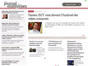 Webdesign Intégration front-end Webdesign et développement front-end de la version tablette du site Le journal des entreprises