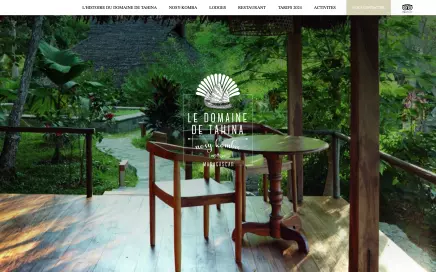 Site du Domaine de Tahina, maison d'h&ocirc;tes de luxe et &eacute;cotourisme &agrave; Madagascar, r&eacute;alisation Emmanuel Lechat